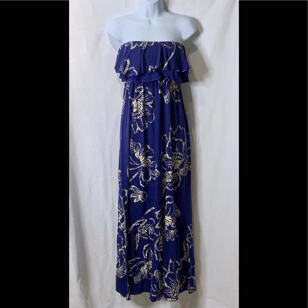 Express ruffle tube summer maxi dress